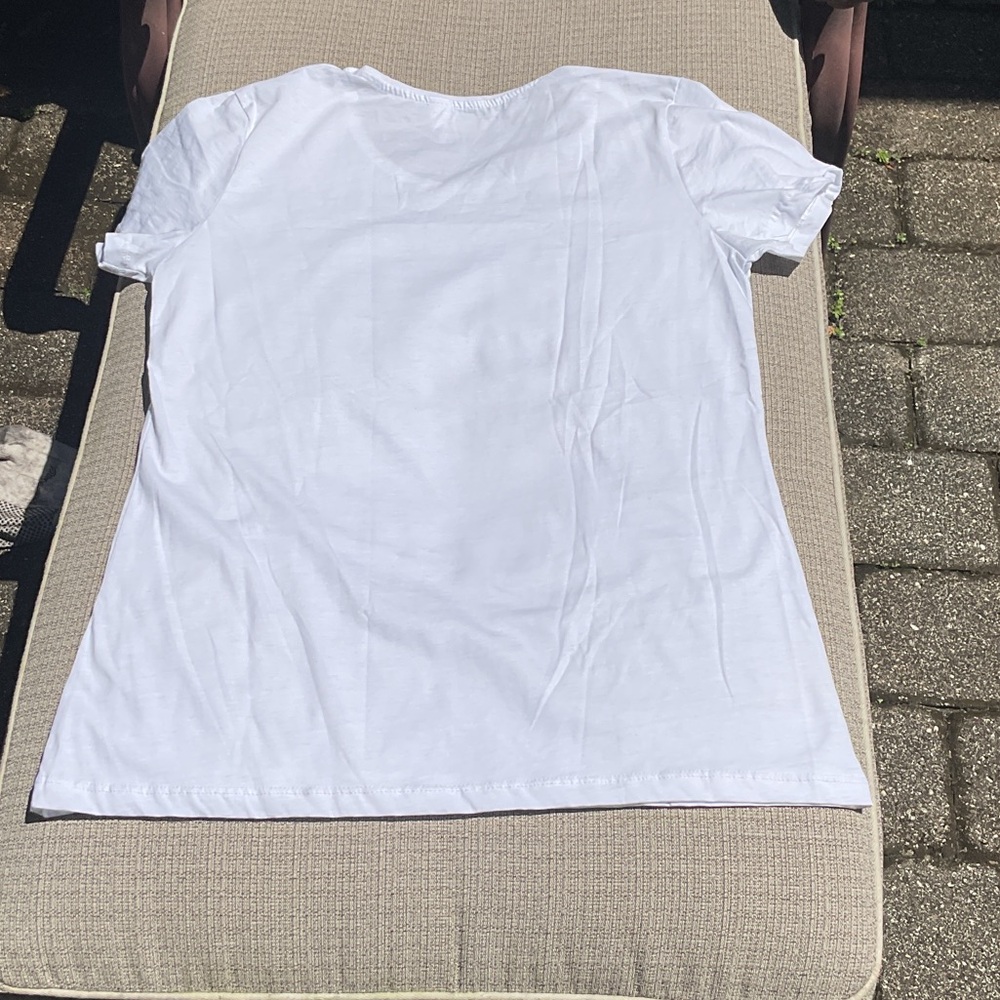 David Bowie Floral Graphic White T-Shirt, Size XL - Picture 5 of 5